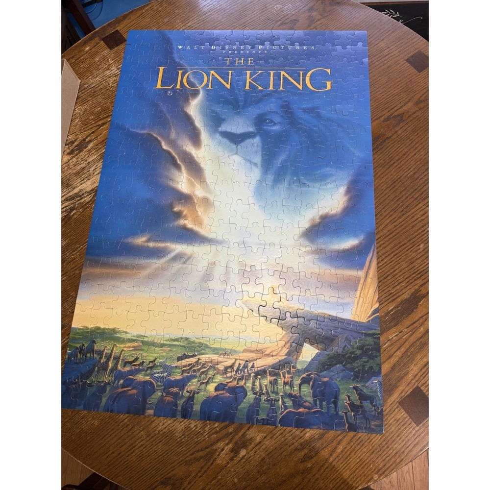 VINTAGE 1990's DISNEY THE LION KING MOVIE POSTER PUZZLE 300 PIECE 2X3FT